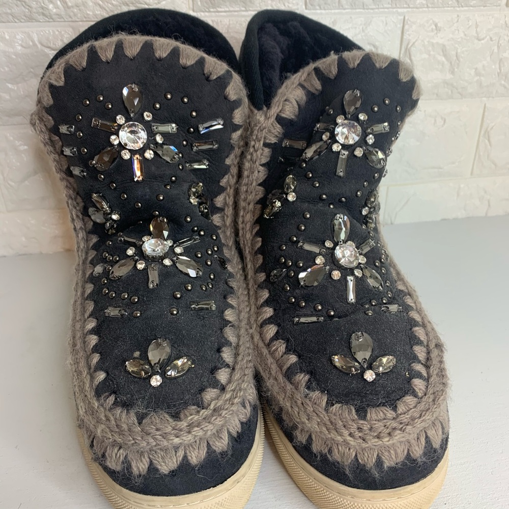 Mou Eskimo Boots Crystal Hidden Wedge